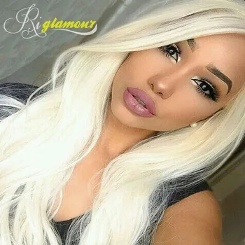 Riglamour Blonde Synthetic Lace Front Wig Heat Resistant Straight