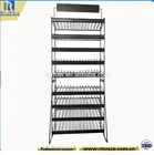 Floor standing metal motor oil display rack