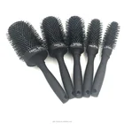 Popular plastic black aluminum barrel round hair brush for salon styling