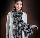 Wholesale Multicolor Rex Rabbit Fur Snood Scarf/Red Fur Snood Scarf