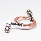 BNC Male 180 Degree Connector to Right Angle 50 & 75ohm BNC Cable RG179
