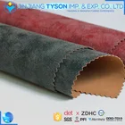 Wholesale knitted 0.9mm pu nubuck faux synthetic leather for shoes making
