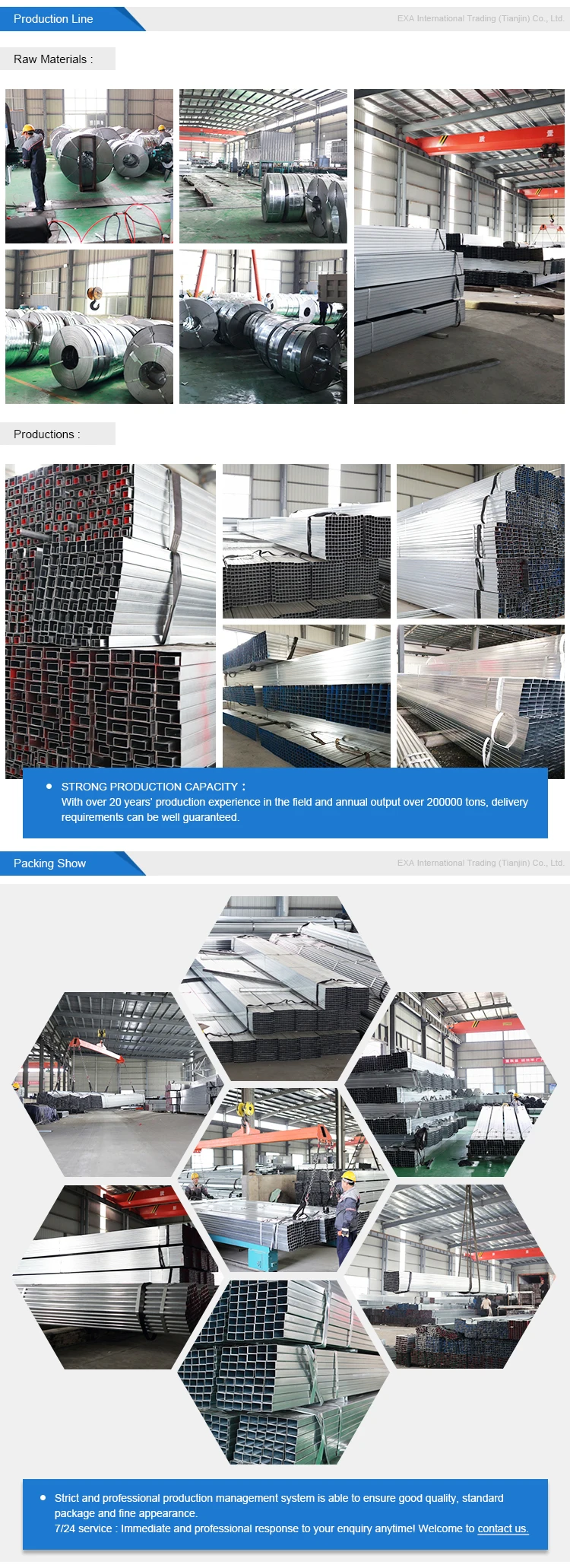 china factory Hot dip galvanized 200x200 mm square hollow steel tube pipe price per kg in stock