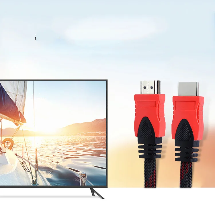 4K 3D High Speed Audio Video 1.5m red and black 18Gbps HDTV Cable - ANKUX.COM