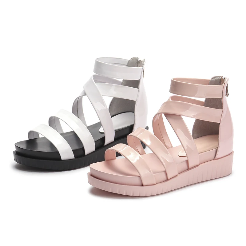 women's white flat gladiator sandals