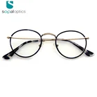 Italy design new model stainless steel eyewear round frame glasses for women