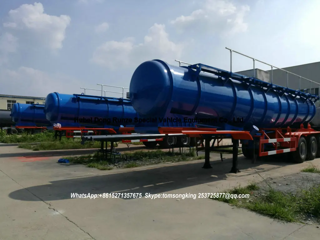 Acid Tanker Semitrailer for Sulfuric Acid Transportation in Zambia V