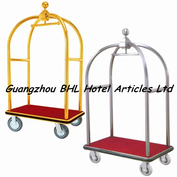 deluxe détachable en acier inoxydable porte-bagages titane hôtel