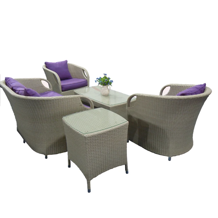 Outdoor Coffee Table Set Rattan Furniture European Standard Ratan