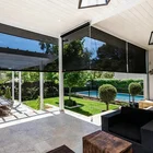 Manual and motorized thermal wire track patio outdoor roller blind