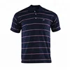 China supply dark color men short sleeveless stripe brand polo t shirts