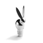Rabbit shape custom metal silver heavy wine bottle stopper