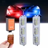 Wireless Remote Control Emergency Strobe Warning Lights 2X9 LEDs 18W Red Blue Flashing Police Light Car DRL Driving Fog lights