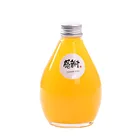 350ml oval-shaped glass juice or coffee bottles with screw cap