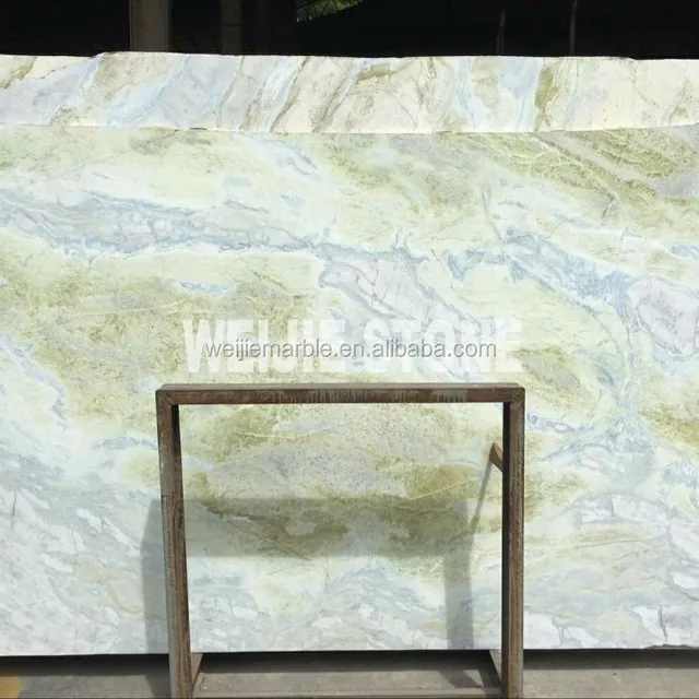 natural sky blue jade stone marble veined