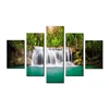 5 panel wall pictures for living room art Waterfall canvas painting modular picture posters and prints quadros cuadros paintings