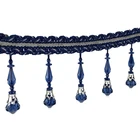 Glass Beaded Tassel Trim Fringe Trimming For Wedding Dress/Curtain Decoration