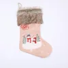 New Year Christmas decoration gifts Christmas Stockings Socks Plaid Santa Claus Candy Gift Bag