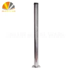 adjustable height round iron desk leg brushed chrome steel coffee table leg