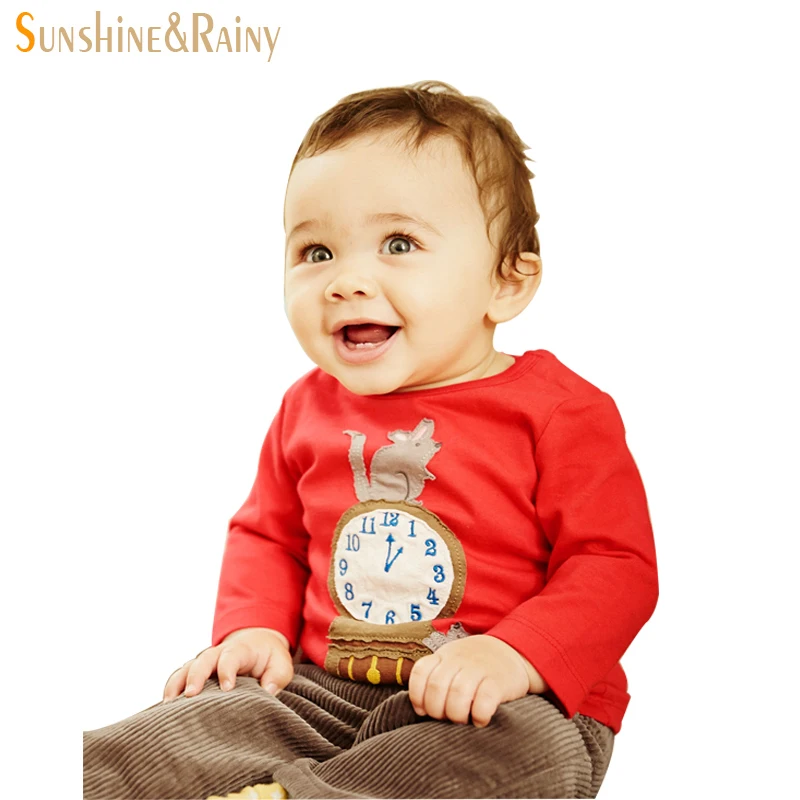 1-6T Children's T shirt Baby boy & girl camisa long Sleeves Children Clothing 100% Cotton Cartoon truck dinasour lilica ripilica