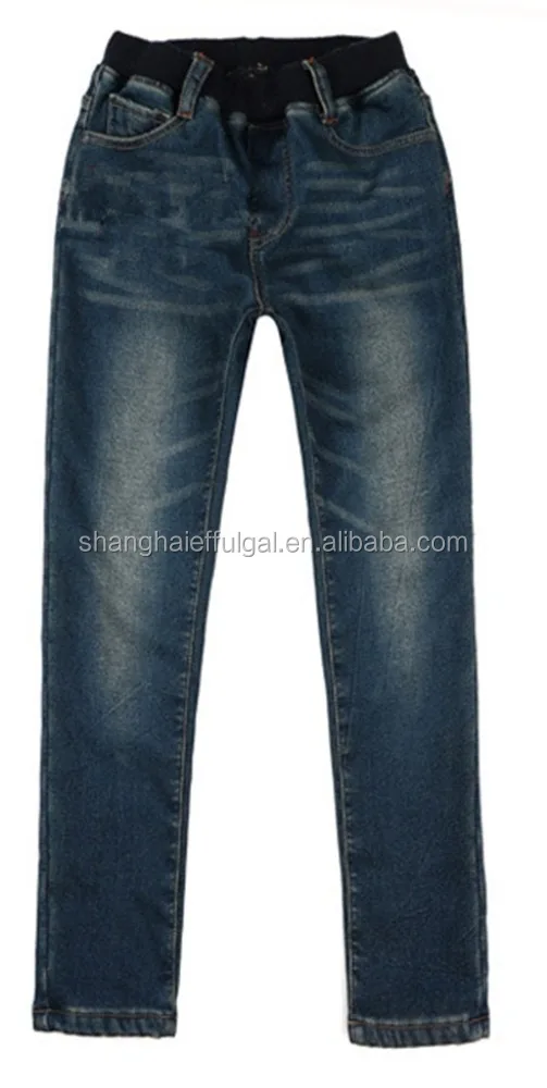 2015 Latest developed hot sales Bpys Winter Jeasn pant with fleece lining