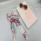 Wholesale custom fashion 100% silk twill scarf for women
