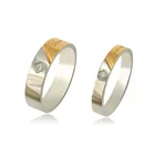 R-174 XUPING ring couple in gold plated with stones gold finger ring rings design for men with price