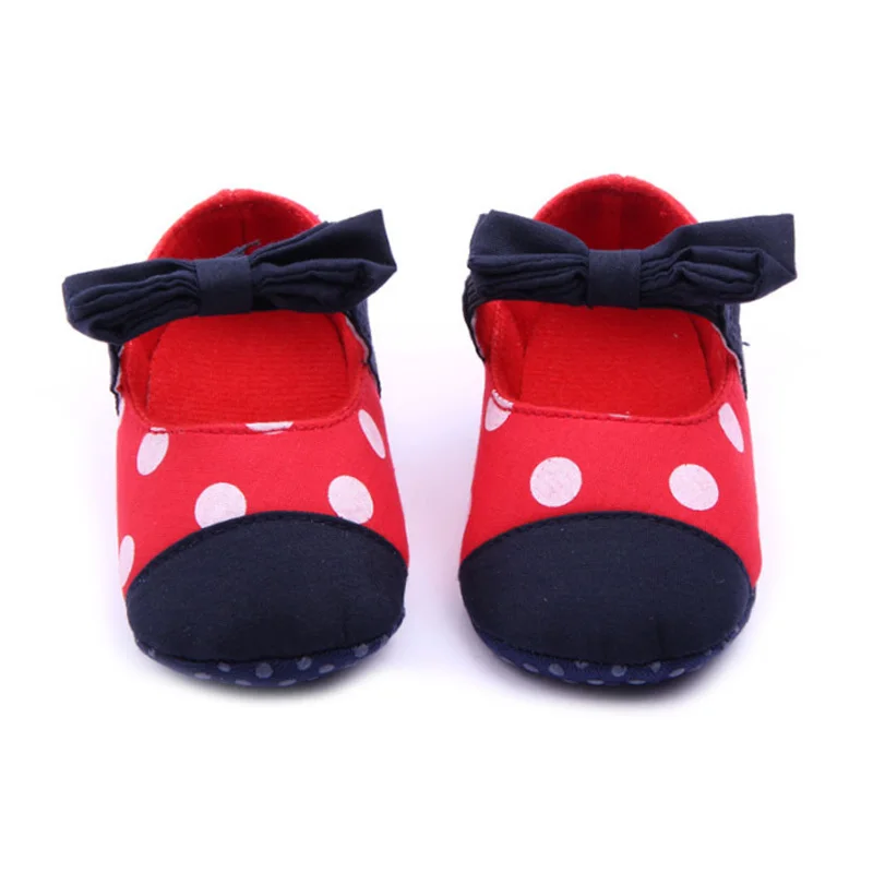 2015 New Brand Girl Toddler Shoes Polka Dot Little Kids Shoes With A Bowknot Girls Baby Squeaky Shoes Chaussure Fille CQ151