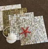 30x30mm Brown mother of pearl sea shell mosaic for swimming pool floor