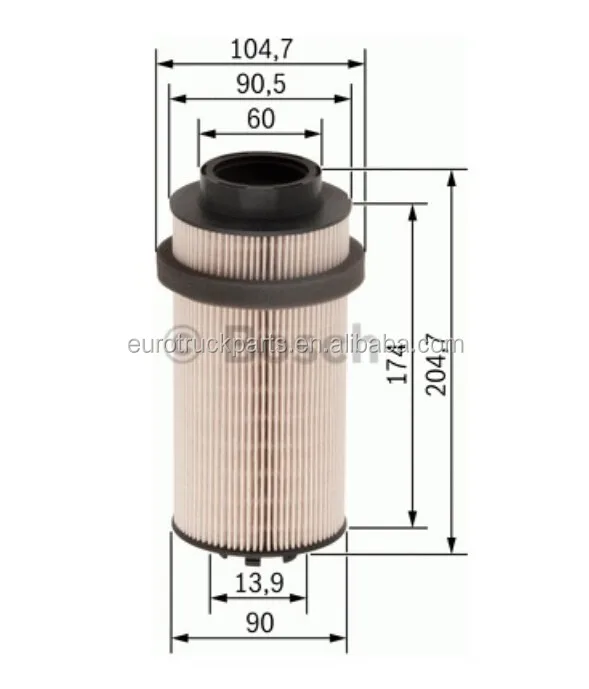 DAF 1397766 1784782 MANN PU999 2X Hot Sale Heavy Duty DAF truck filter Parts Oil Flter.jpg