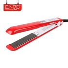 ENZO Wholesale professional portable narrow plate flat iron hair wave curly salon red shine hair straightener
