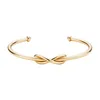 2019 Valentine's day personalized fashion love knot copper cuff bangle gold plated infinity brass cuff bangle bracelet