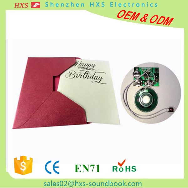 unique electronic custom musical greeting card music singing