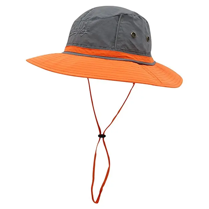 orange bucket hat with string