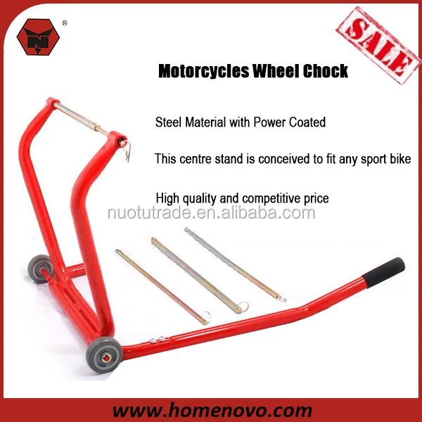 Manufacturer High Quality Guarantee 200KG Loading Q195 Steel Motorcycle Wheel Chock Motorcycle Rear Stand