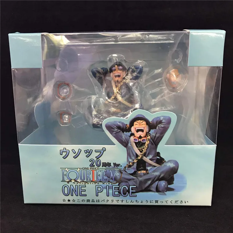 Anime One Piece Zero Fourieen Usopp PVC Action Figure Model Toys 20th Anniversary Sitting Usopp Figuras Dolls Decor Gift 7cm (2)