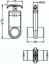 1.5"slice valve - 1.5" spiggot X 1.5"spiggot