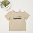 New Casual long sleeve kids white girl custom letter t-shirt printing t-shirt
