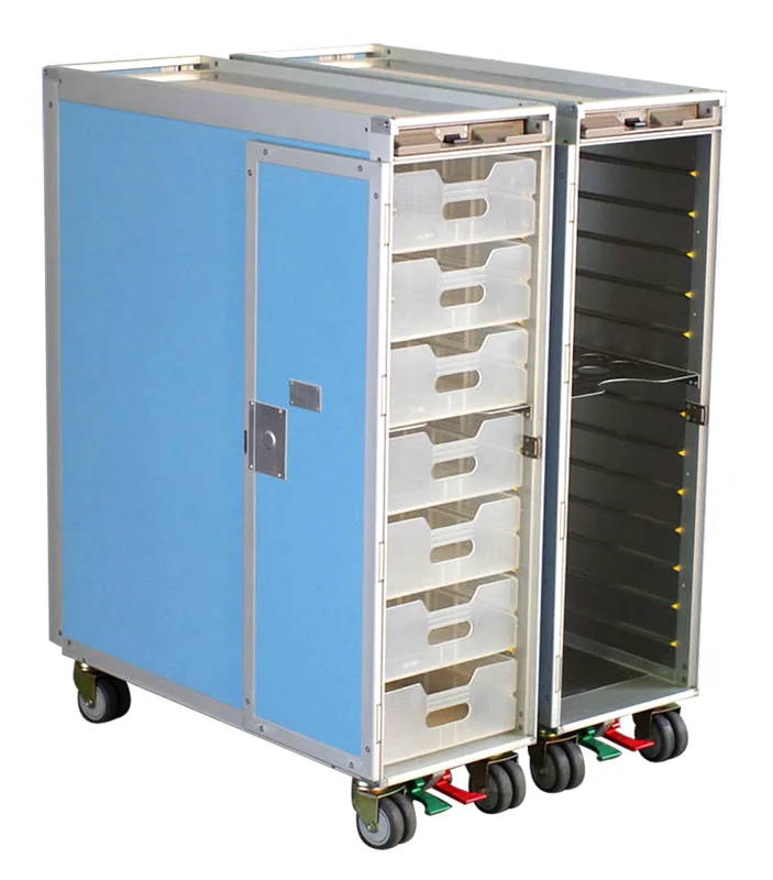 Aircraft Inflight Service A Meal Cart Aluminum Aircraft Trolley, View