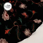 Hot sale multi color cord embroidered africa party velvet lace fabric