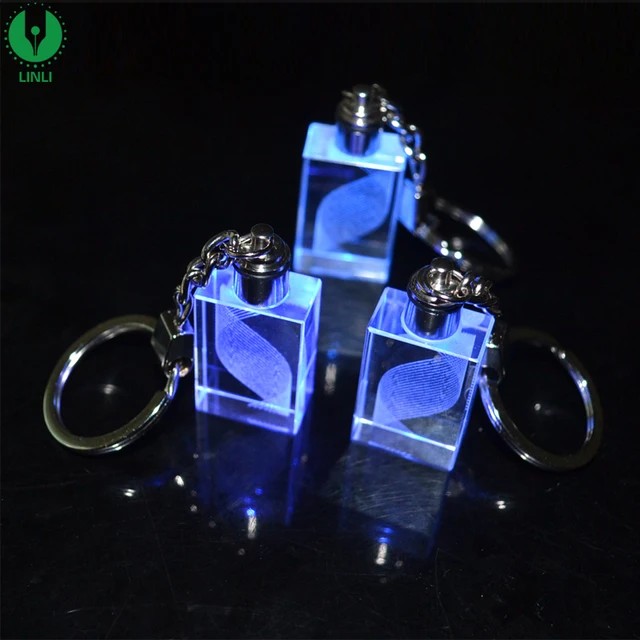 crystal led keychain,rainbow crystal keyring,multicolor flashing