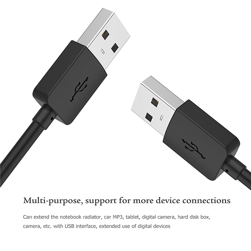 USB to USB Cable Type A Male to Male USB 3.0 2.0 Extension Cable for Radiator Hard Disk Webcam - ANKUX.COM
