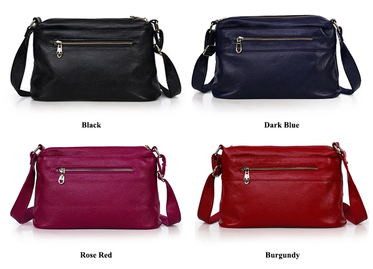 MJ Genuine Leather Women's Bag Shoulder Handbag Real Cowhide Leather Crossbody Bag Female Small Messenger Bags High Capacity-1