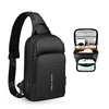 New men chest bag with usb charge small bag crossbody bag 2019 chest sling shoulder
