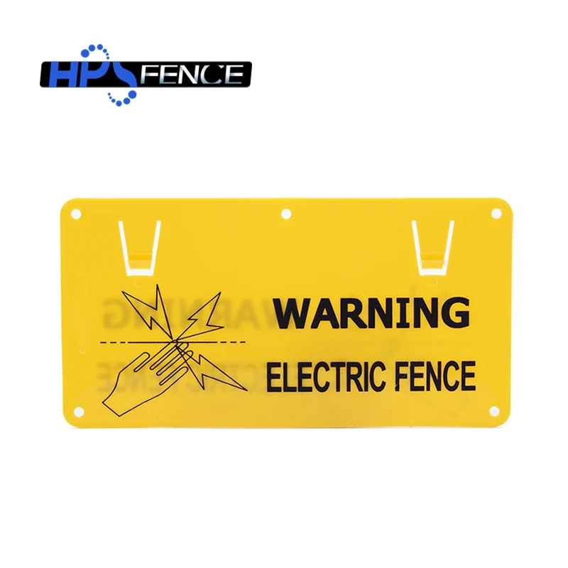 Желтый пластиковый Электрический забор предупреждающий знак для опасности