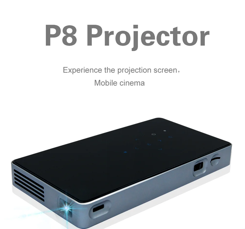 1chip oem p8 dlp mini projector with 1080p bluetooth android os