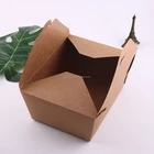 Kraft Paper Lunch Box Disposable Salad Box Food takeaway Packaging Box