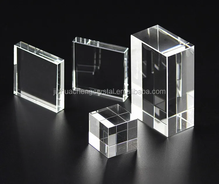 3d laser engraving crystal glass cube for customized design