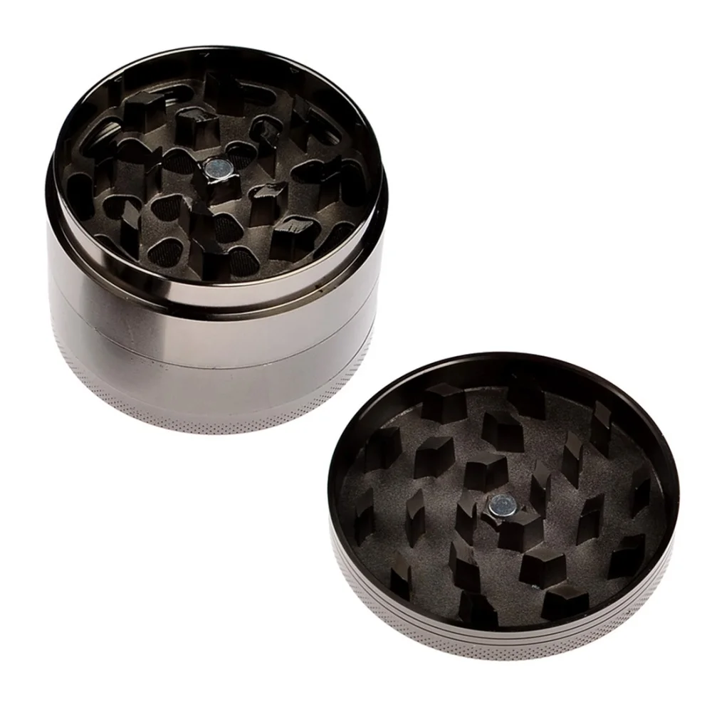 New 4-Layer Zinc Alloy Metal Herbal Herb Cigar Tobacco Weed Grinder Smoke Tobacco Spice Crusher Smoking Grinder Free Shipping