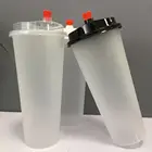 Milk tea disposable plastic drink frosted cup